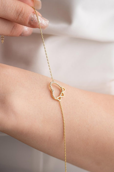 Heliophilia Silver Pulsera de Plata de Ley 925 con Baño de Oro y Circón Heliophilia Silver Pulsera de Plata de Ley 925 con Baño de Oro y Circón